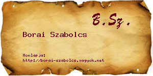 Borai Szabolcs névjegykártya